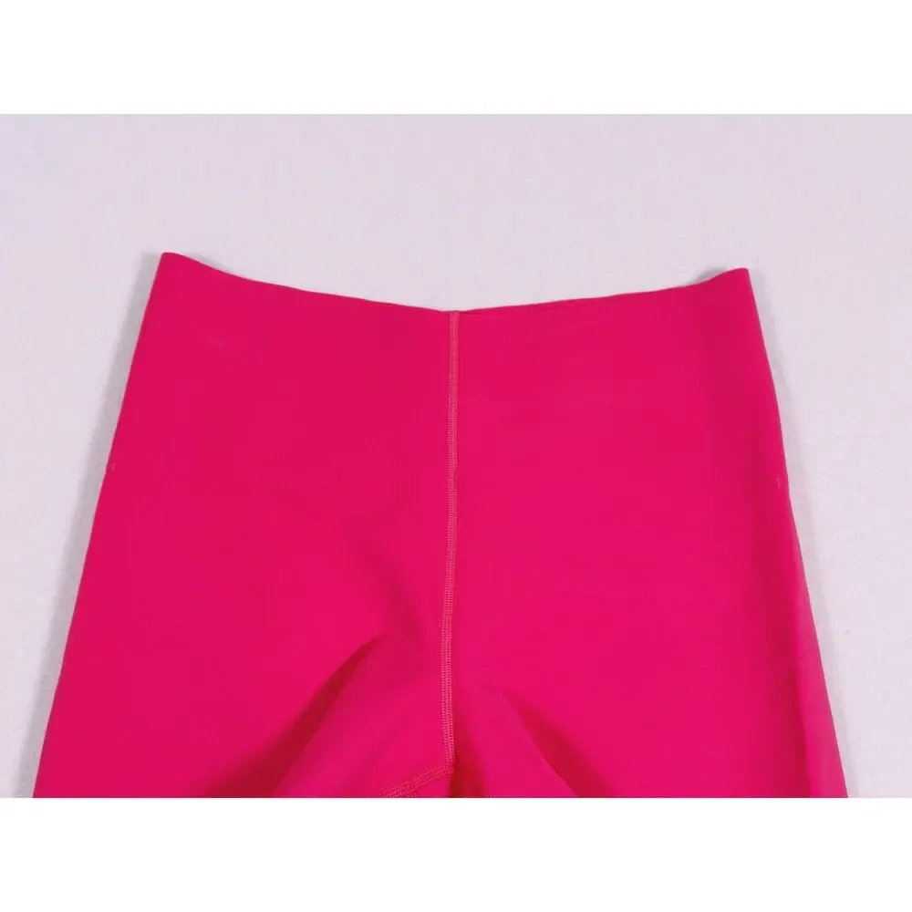 NWT Lululemon Glow Up High Rise Biker Shorts Compression Size 8 Pink Raspberry